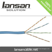 Lansan cable del lan del utp cat5e del LAN cable 4 cable de los pares 24awg BC 305m el mejor cable del lan del precio buena calidad
